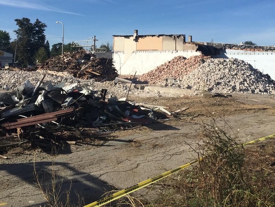 Tri-County Bank demolition progress
